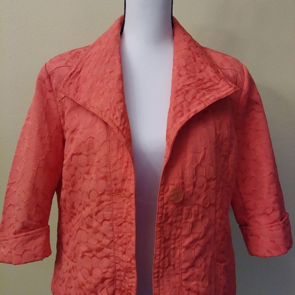 Erin Orange Jacket Blazer. Size PL - Picture 2 of 8